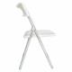 Стул складной  "Golf Lite CF-017", серебристый каркас, пластик, белый, 532896. Фото товара с разных ракурсов.