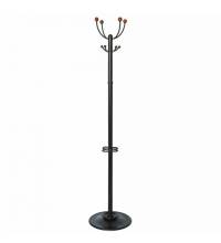 Вешалка-стойка "Квартет-З", 1,79 м, основание 40 см, 4 крючка + место для зонтов, металл, черная