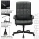 Кресло руководителя Quadro EX-524, компактная упаковка, экокожа, черное. Фото товара с разных ракурсов.