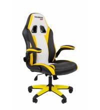 Игровое кресло Chairman Game 15 Россия экокожа черный/желтый/белый