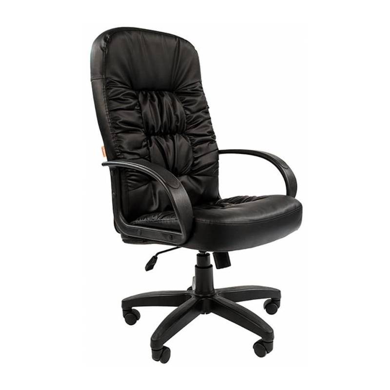 Кресло Chairman 416 (черная сплит кожа) главное фото